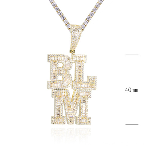 Wholesale Sterling Silver Pendant Necklace Hip Hop Jewelry